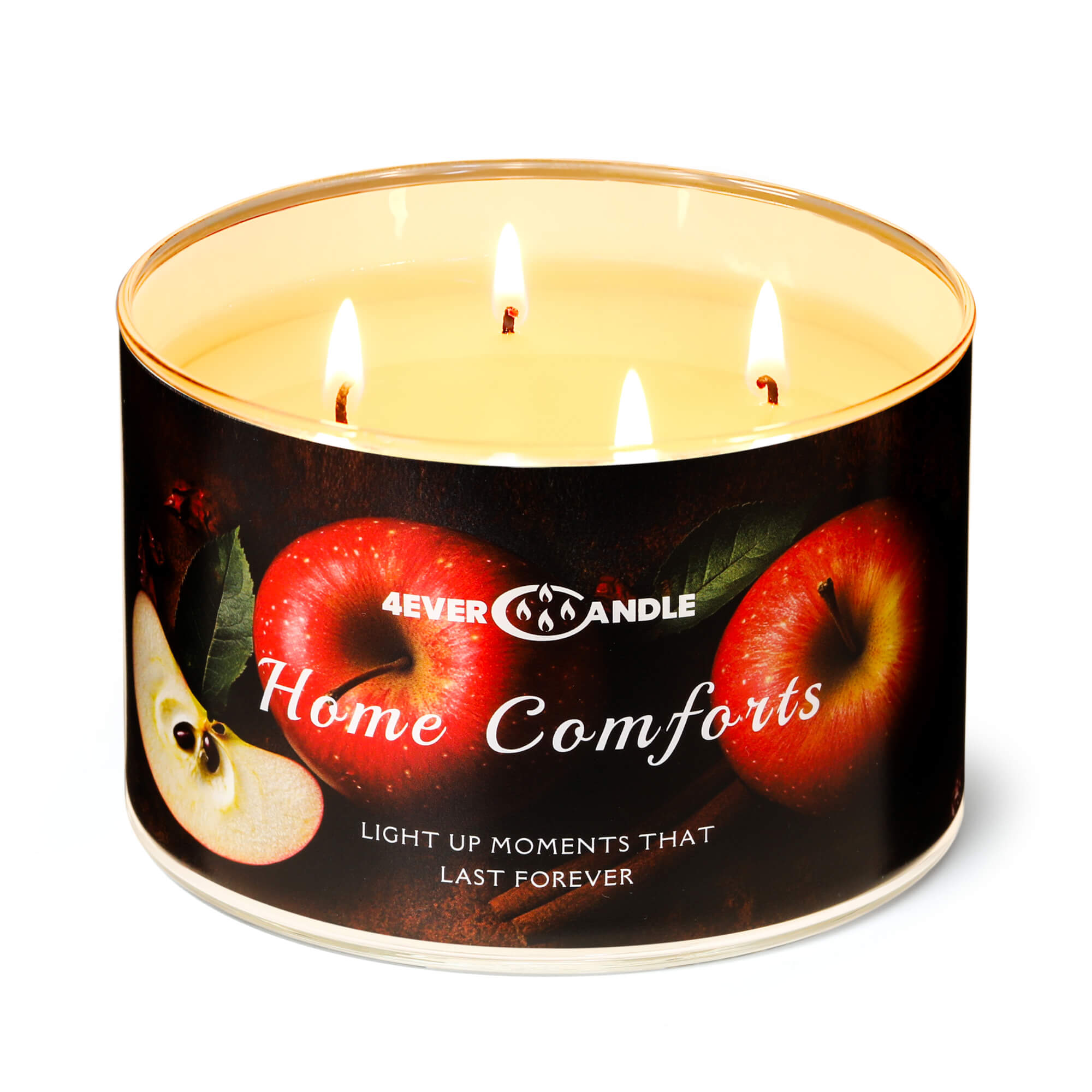 Picture of 4EVER CANDLE 4-Wick Scented Candle - 18oz Soy Wax Blend Candle Over 50Hrs Long-Lasting Fragrance, Home Decor and Housewarming Gifts, Home Comforts